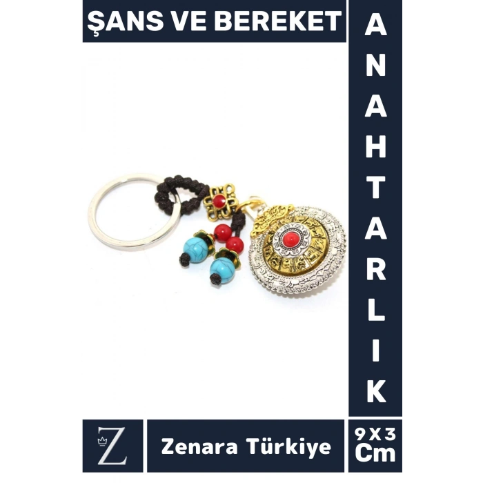 Premium Yüksek Kaliteli Dekoratif Şık Özel Gün Konsept Hediyelik ŞANS VE BEREKET Anahtarlık