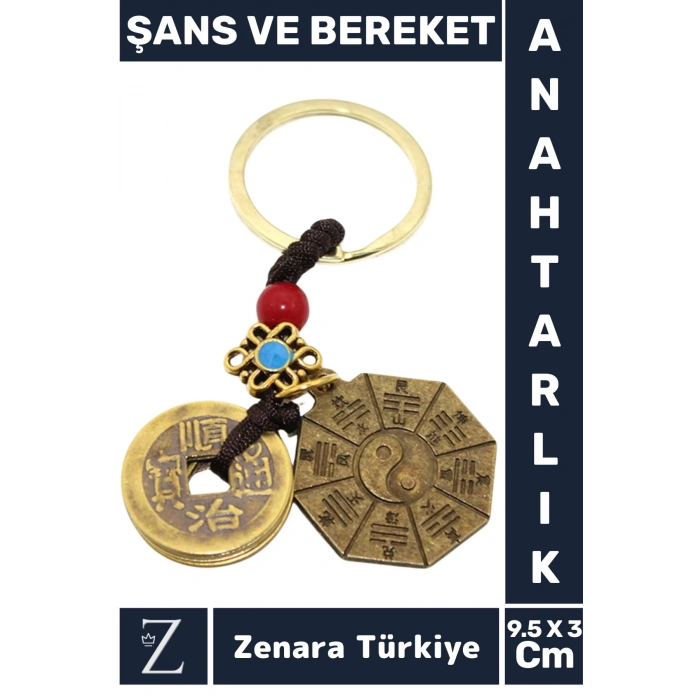 Premium Model Yüksek Kaliteli Dekoratif Şık Özel Gün Hediyelik ŞANS VE BEREKET Motif Anahtarlık