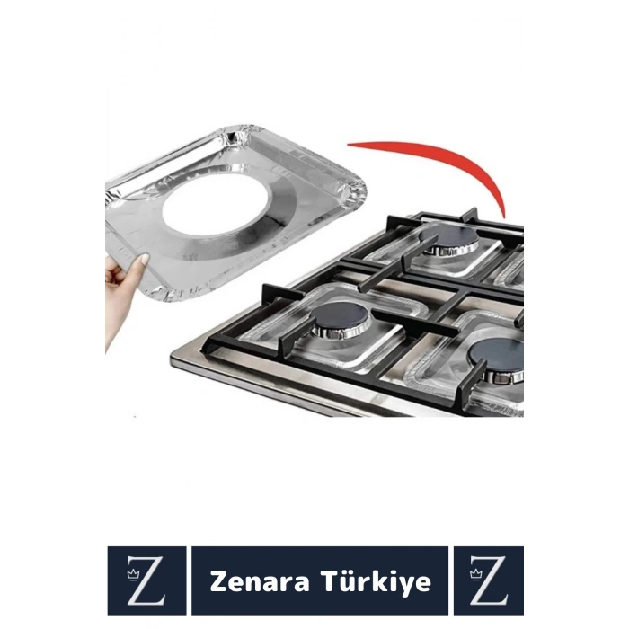 Premium Uzun Ömürlü Dayanıklı Kolay Temizlenir Ocak Kir Yağ Önleyici Alüminyum Koruyucu Folyo 8 Adet