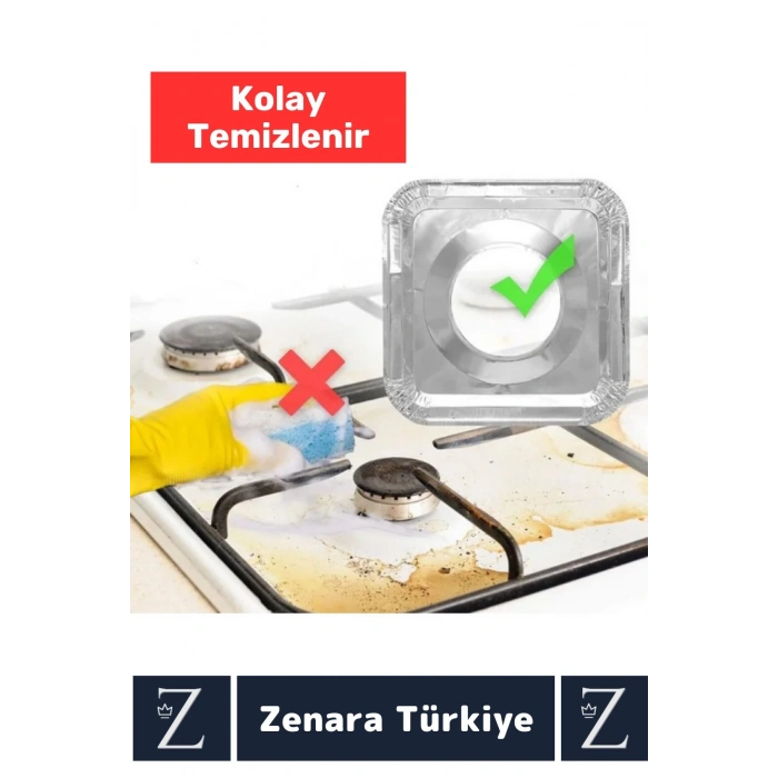 Uzun Ömürlü Dayanıklı Kolay Temizlenir Ocak Kir Yağ Önleyici Alüminyum Koruyucu Folyo 4 Adet