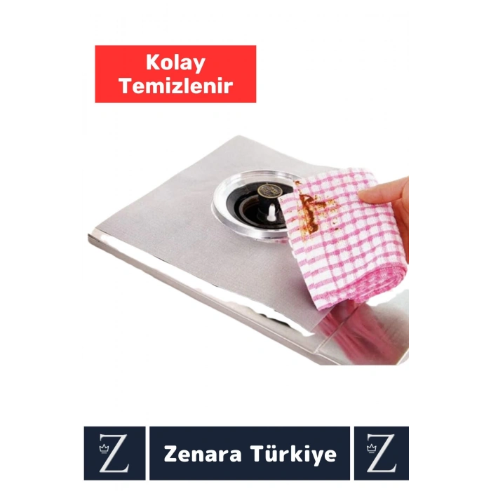 Premium Yüksek Kalite Uzun Ömürlü Kolay Temizlenir Yağ Kir Çözücü Ocak Koruyucu 4lü Alüminyum Ped