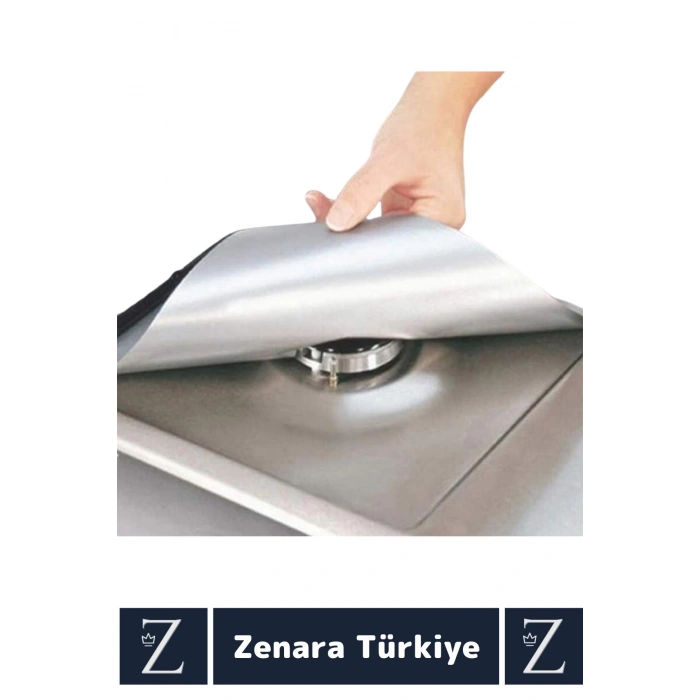 Premium Yüksek Kalite Uzun Ömürlü Kolay Temizlenir Yağ Kir Çözücü Ocak Koruyucu 4lü Alüminyum Ped