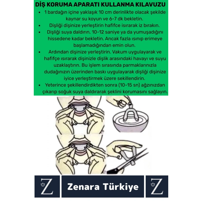Premium Diş Çene Sıkma Gıcırdatma Bruksizm Önleme Gece Plağı Uyku Aparatı Protez Kap Hediyeli 2 Adet