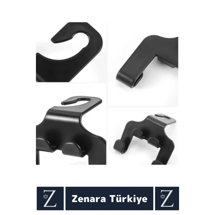 Premium Sert Plastik Yüksek Ağırlık Güçlü Tutuş Çanta Takım Elbise Araç Arka Koltuk Kancası 4 Adet