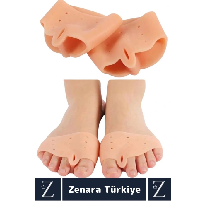 Premium Ergonomik Ayak Bunyon Makaralı Ultra Esnek Rahat Silikon Ayak Parmak Ayırıcı Düzeltici 2Çift