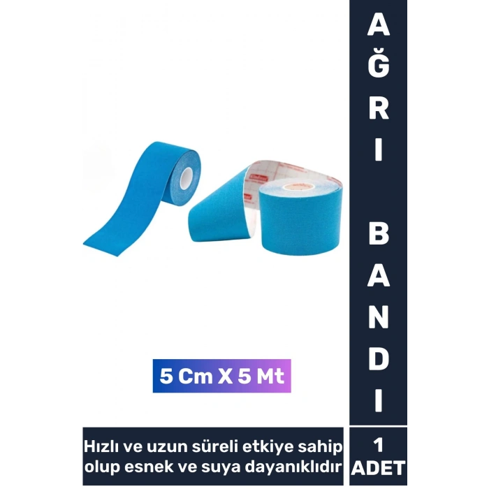 Premium Hızlı Uzun Süre Etkili Kas Bel Bacak Kol Boyun Sırt Omuz Karın Kalça Isı Ağrı Bandı Mavi