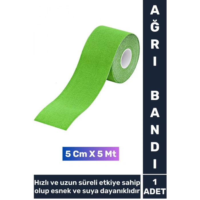 Premium Hızlı Uzun Süre Etkili Kas Bel Bacak Kol Boyun Sırt Omuz Karın Kalça Isı Ağrı Bandı Yeşil