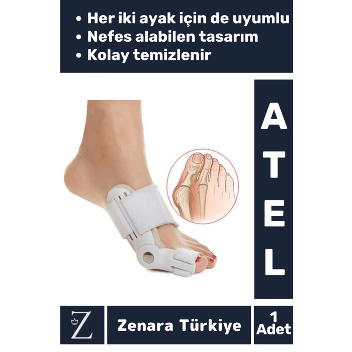 Premium Sağ Sol Her İki Ayak İçin Uyumlu Yıkanıp Kolay Temizlenir Baş Parmak Kemik Düzeltici Atel