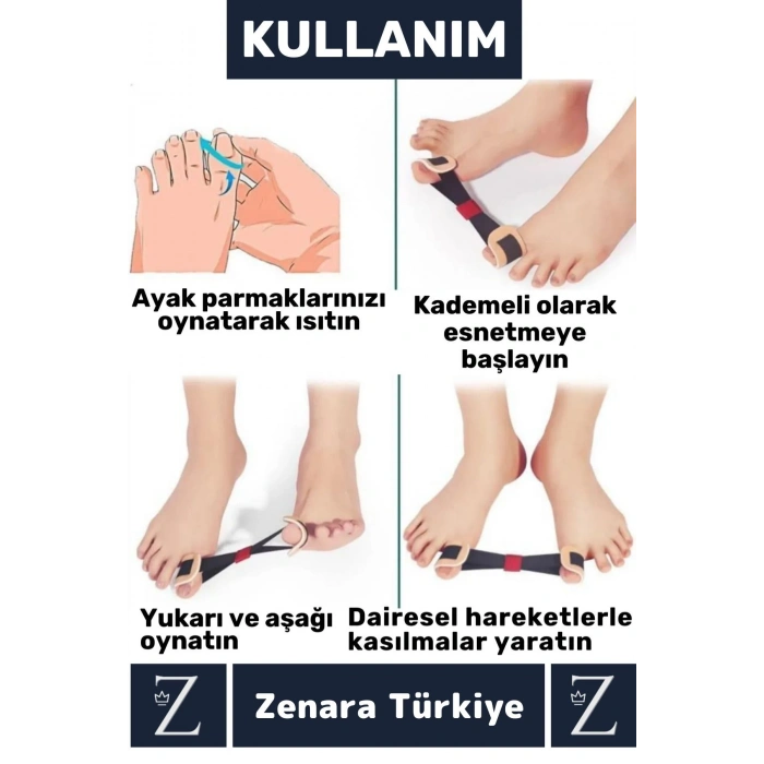 Premium Yumuşak Dokulu Rahat Kötü Görünüm Düzelten Fizyoterapi Ayak Baş Parmak Egzersiz Lastiği