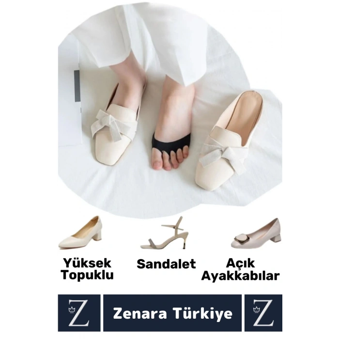 Premium Gündelik Kullanım Kayma Önleyici Ter Emici Esnek Kumaş Ayak Taban Parmak Altı Desteği