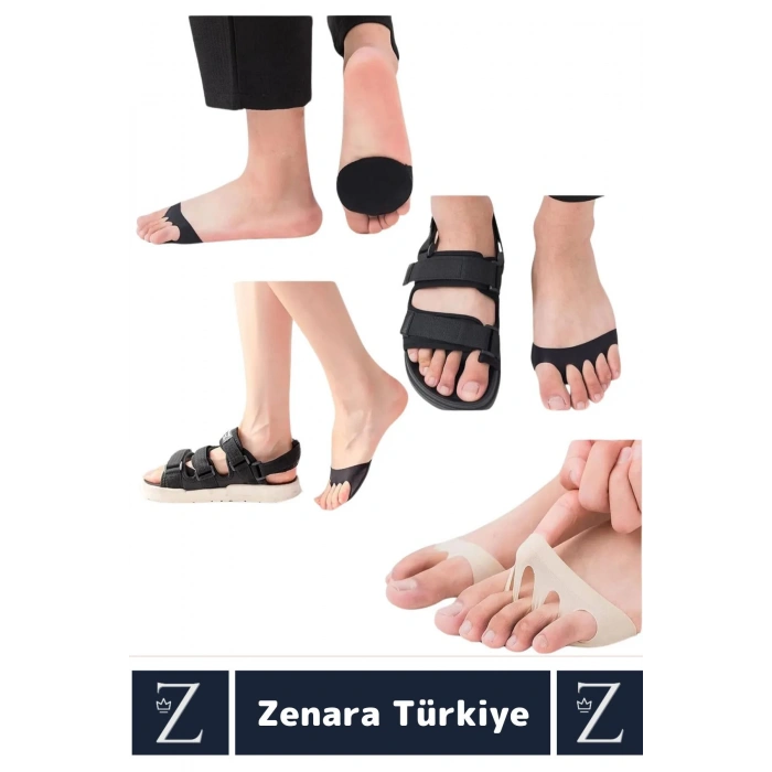 Premium Gündelik Kullanım Kayma Önleyici Ter Emici Esnek Kumaş Ayak Taban Parmak Altı Desteği 2 Çift