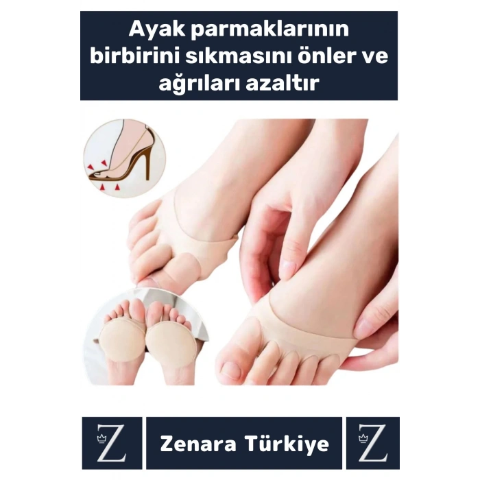 Premium Gündelik Kullanım Kayma Önleyici Ter Emici Esnek Kumaş Ayak Taban Parmak Altı Desteği 5 Çift