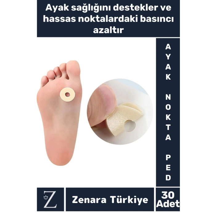 Gündelik Kullanım Konforlu Ayak Ağrı Baskı Basınç Azaltıcı Sünger Yastık Ayak Nokta Pedi 30 Adet