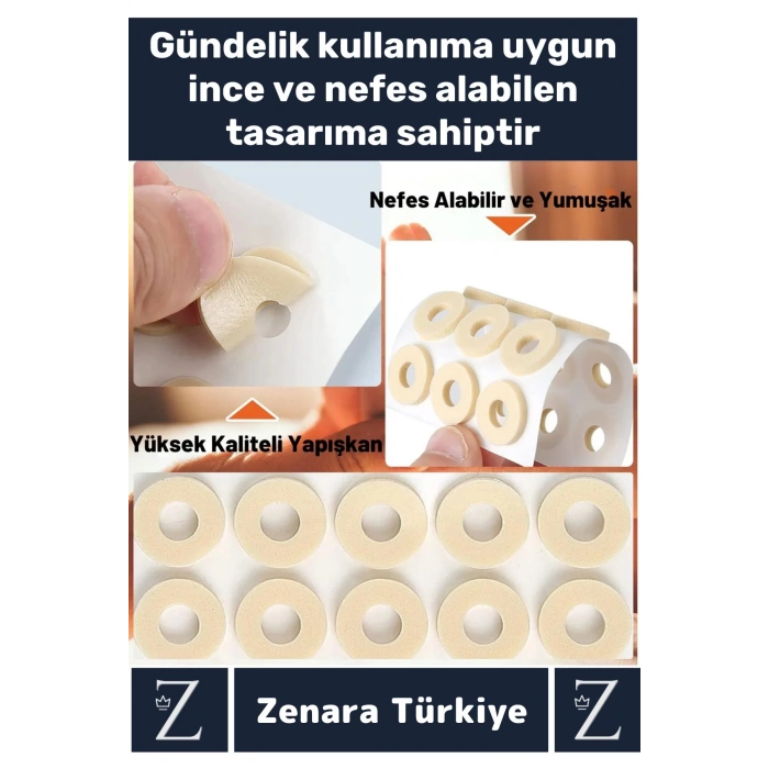 Gündelik Kullanım Konforlu Ayak Ağrı Baskı Basınç Azaltıcı Sünger Yastık Ayak Nokta Pedi 30 Adet
