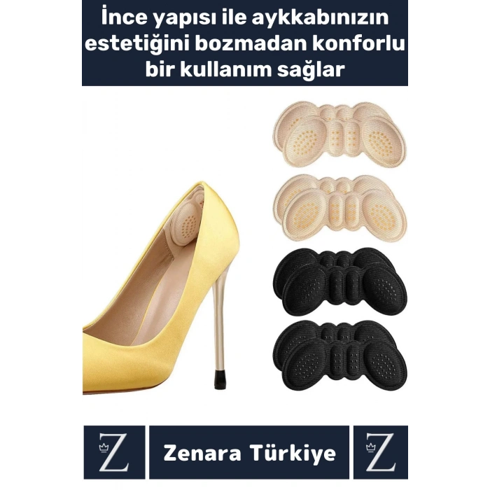 Premium Ayak Topuk Vurma Taban Arkası Koruyucu Ayakkabı Boşluk Doldurma Daraltma Pedi 5 Mm 5 Çift