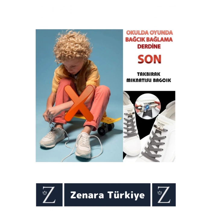 Premium Pratik Şık Klipsli Manyetik Mıknatıslı Lastikli Çocuk Ayakkabı Bağcığı 100 Cm 5 Çift