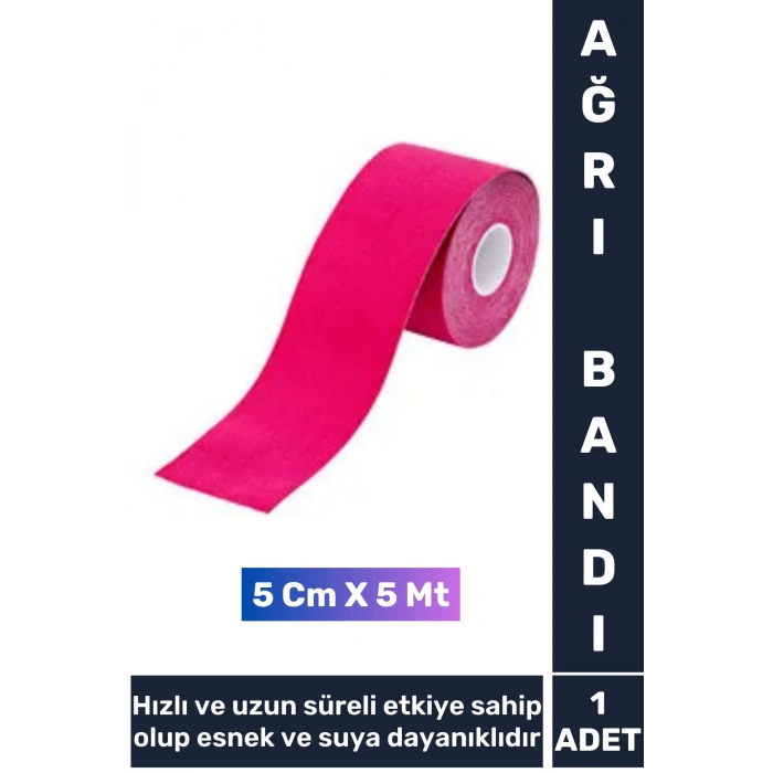 Premium Hızlı Uzun Süre Etkili Kas Bel Bacak Kol Boyun Sırt Omuz Karın Kalça Isı Ağrı Bandı Pembe