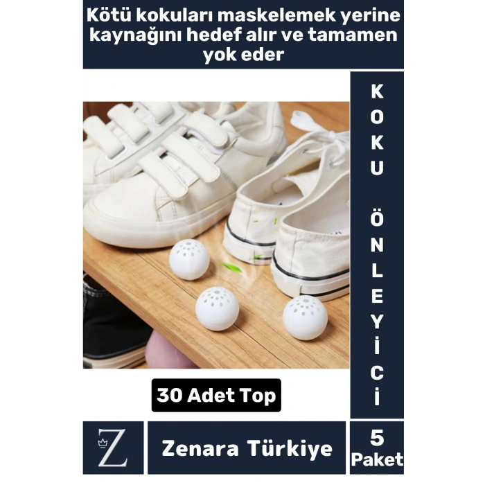 Premium Çevre Dostu Uzun Süreli Etkili Ferah Koku Spor Bot Ayakkabı Kötü Koku Giderici Top 30 Adet
