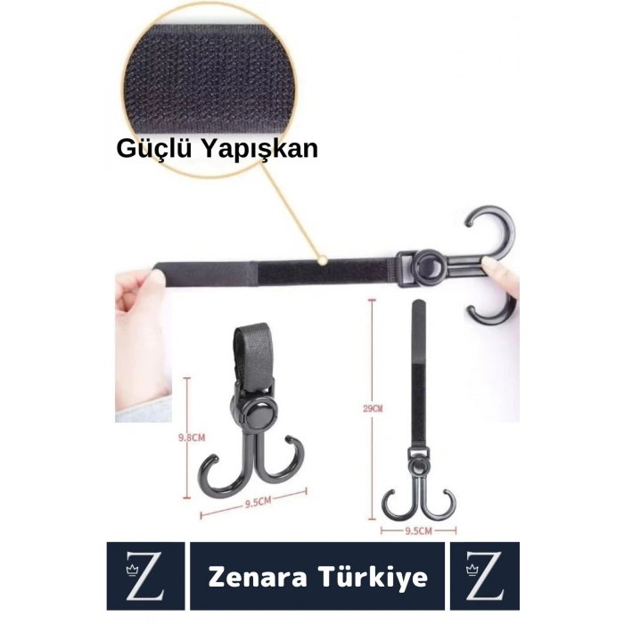 Portatif Kolay Kullanım Poşet Taşıma Bisiklet Bebek Arabası Çok Amaçlı Taşıma Kancası 2 Adet