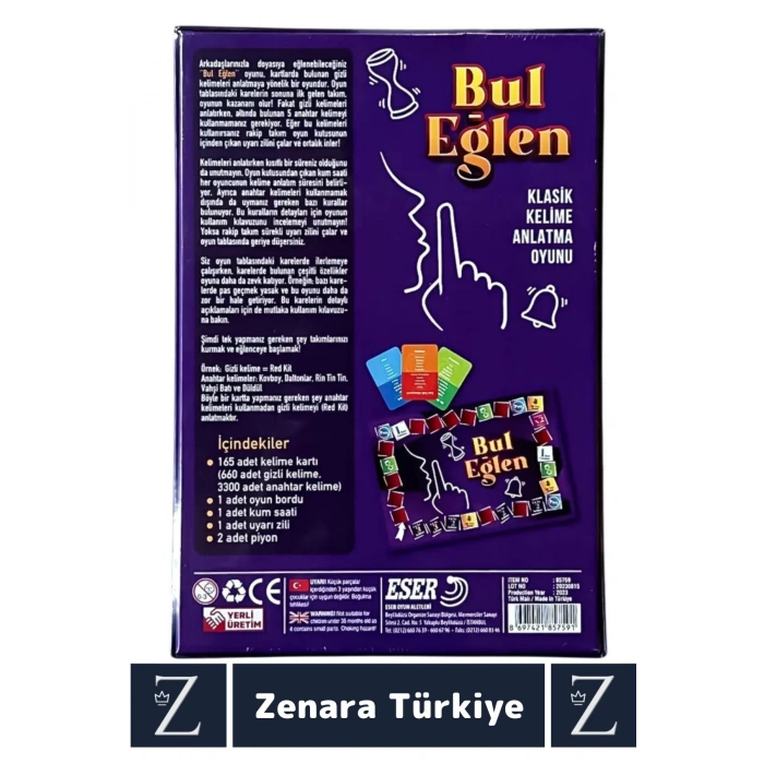 Premium Eğlenceli Kelime Bilgisi Ekip Uyumu İletişim Becerisi Gelişimi Arkadaş Grup Oyunu BUL EĞLEN