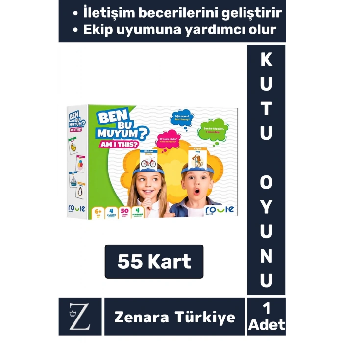 Premium Eğitici Görsel Algı Zeka İletişim Becerisi Çocuk Eğlenceli Tahmin Oyunu Ben Bu Muyum ?