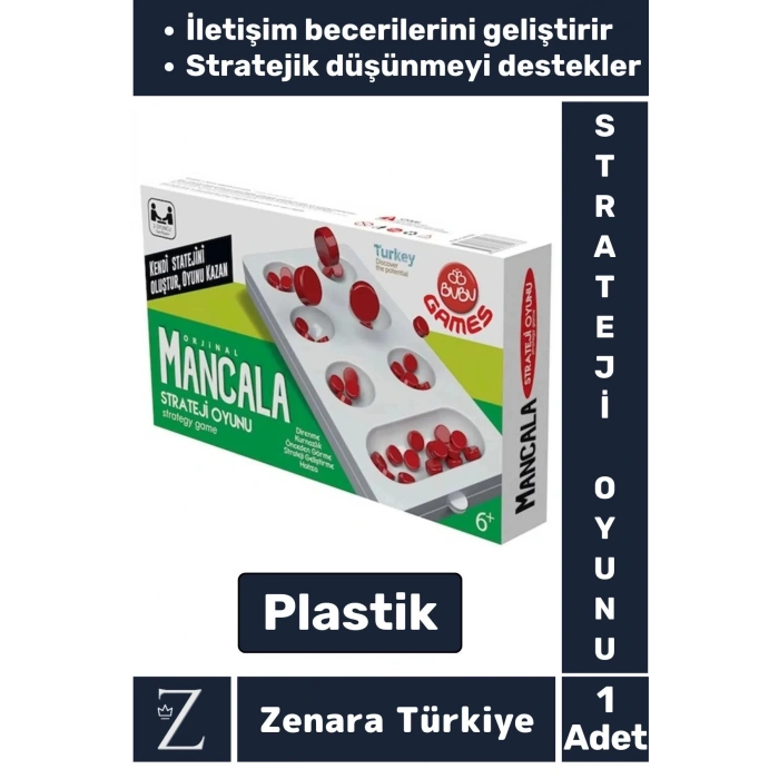 Premium Görsel Algı Hafıza Analitik Düşünme Stratejik Beceri Gelişimi Kültürel Oyun Plastik MANGALA