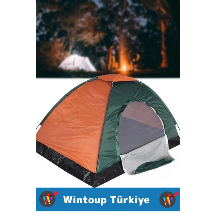 Premium Su Geçirmez Kapı Sineklik Tül Dayanıklı Kolay Kurulum 2-3 Kişilik Çantalı Kamp Deprem Çadırı