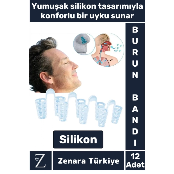 Premium Horlama Azaltıcı Rahat Nefes Alıp Verme Uyku Horlama Önleyici Burun Delik Aparatı 12 Adet