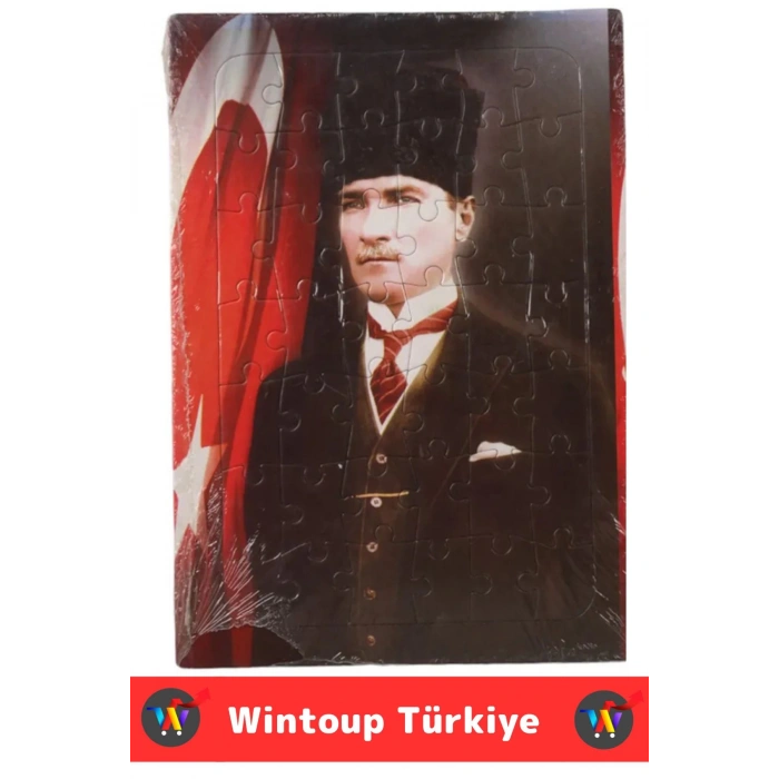 Premium Eğitici Eğlenceli El-Göz Koordinasyonu Motor Becerisi Geliştiren 42 Parça Puzzle ATATÜRK