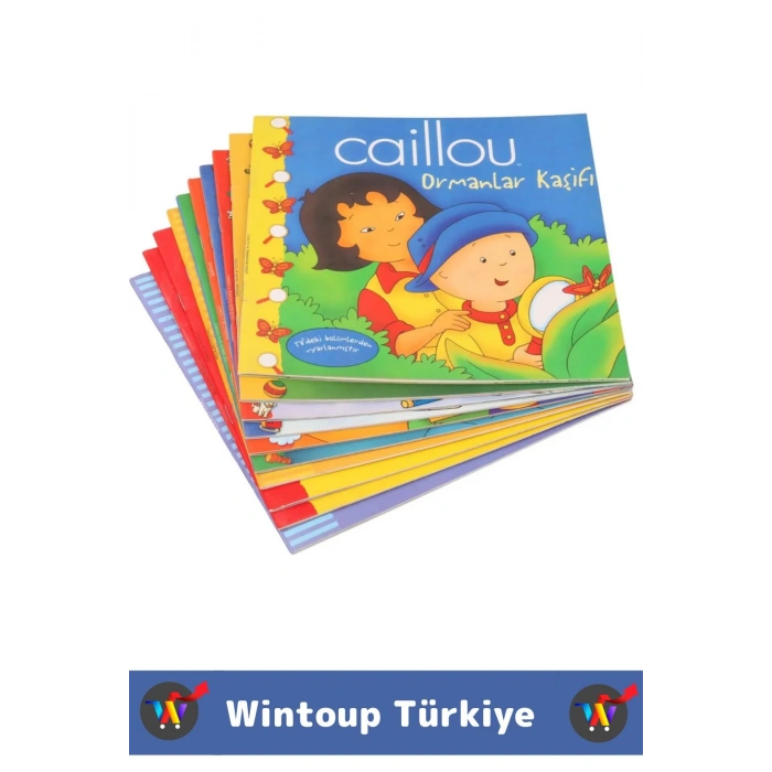 Eğitici Eğlenceli İlgi Çekici Dil Bilgisi Gelişimi Bebek Çocuk Hikaye Kitapları CAILLOU 10lu Set