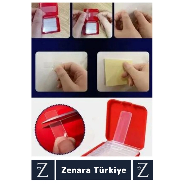 Premium Süper Güçlü Suya Toza Dayanıklı İz Bırakmaz Zararsız Nano Pu Jel Bant 60lı Kutu