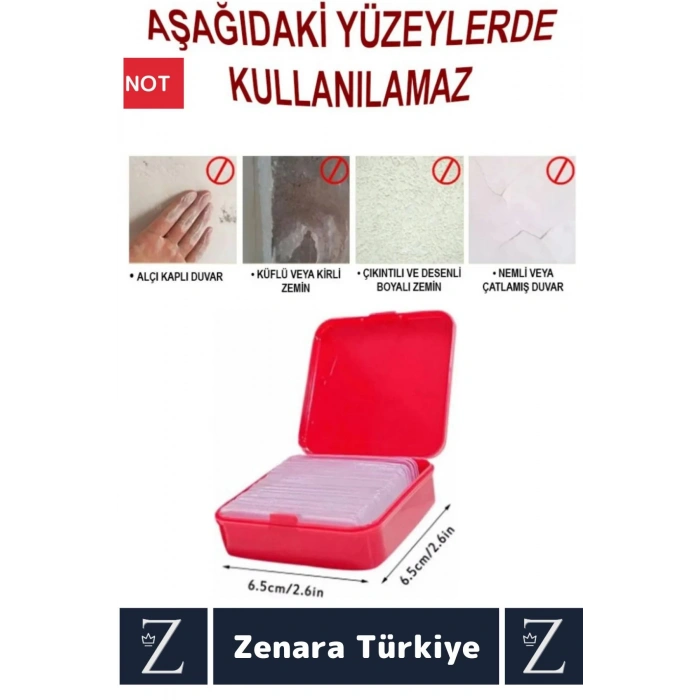 Premium Süper Güçlü Suya Toza Dayanıklı İz Bırakmaz Zararsız Nano Pu Jel Bant 60lı Kutu