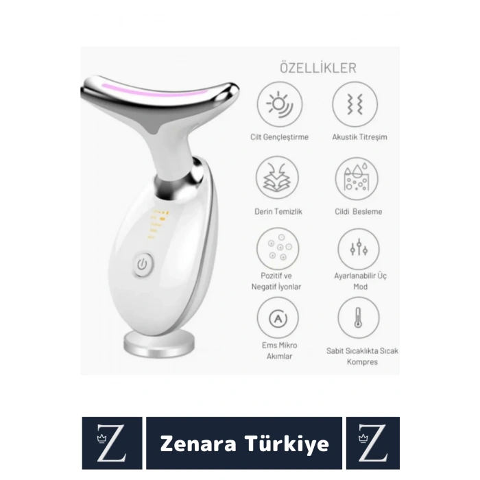 Premium Titreşimli Isıtma Özellikli Işık Terapisi Kırışıklık Cilt Sıkılaştırıcı Yüz Masaj Cihazı