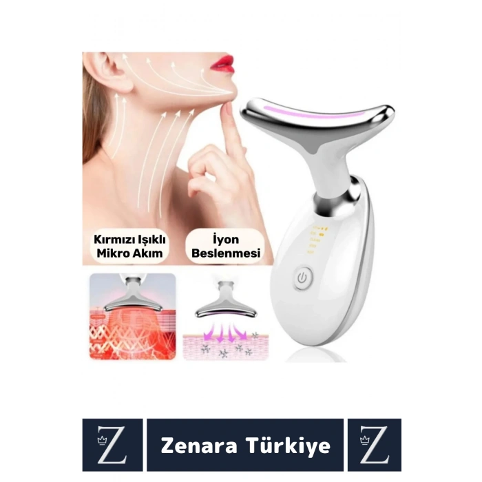 Premium Titreşimli Isıtma Özellikli Işık Terapisi Kırışıklık Cilt Sıkılaştırıcı Yüz Masaj Cihazı