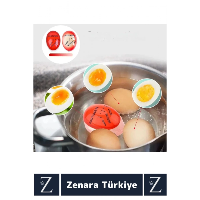 Premium Yanmaz Erimez 3 Farklı Zamanlayıcılı Haşlama Yumurta Pişirme Derecesi Egg Timer