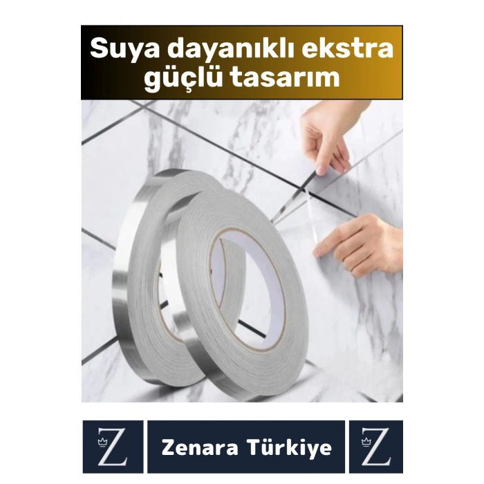 Premium Güçlü Kendinden Yapışkanlı Su Geçirmez Fayans Arası Şerit Derz Bant 0.5 Cm X 50 Metre