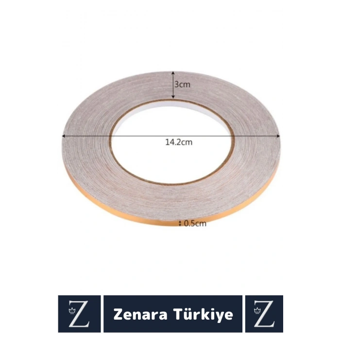 Premium Kendinden Yapışkanlı Su Geçirmez Fayans Arası GOLD Şerit Derz Bant 0.5 Cm X 50 Metre 2 Adet