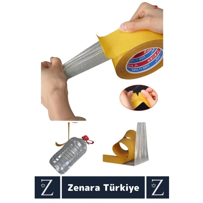 Ultra Güçlü Halı Kilim Kayma Önleyici Sabitleme Yapıştırma Kaymaz Çift Taraflı Bant 48 Mm X 5 Metre