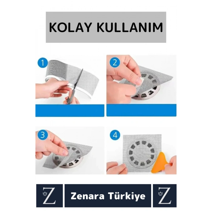 Suya Dayanıklı 0.55 Mm Delikli Sineklik Tamir Kiti Gider Süzgeci Saç Kıl Ayırıcı 12 Cm X 4 Metre