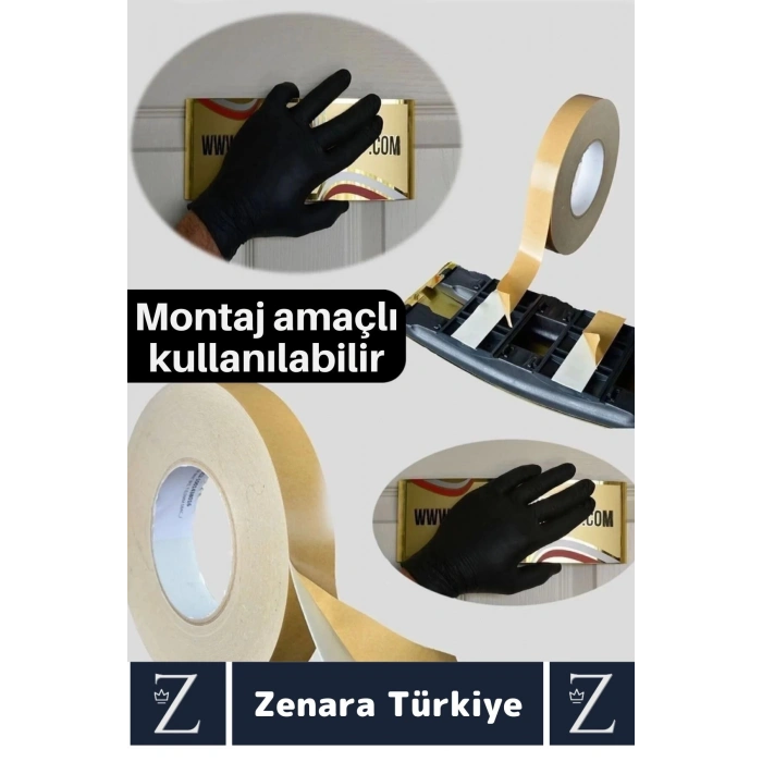 Uzun Ömürlü Ultra Güçlü Kolay Uygulanır İz Bırakmaz Çift Taraflı Köpük Bant 18 Mm X 2 Metre 4 Adet