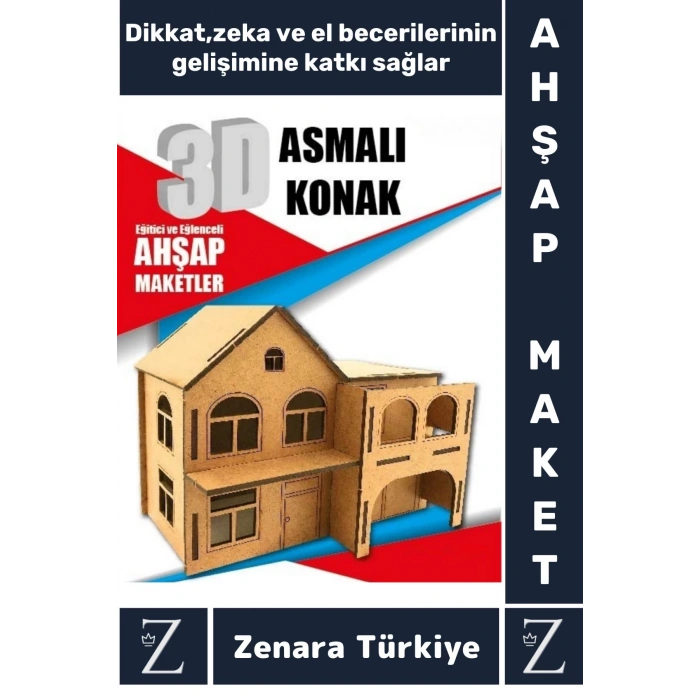 Premium Görsel Zeka El Becerisi Geliştirici Boyanabilir Puzzle Oyun Dekoratif Demonte Ahşap 3D Maket