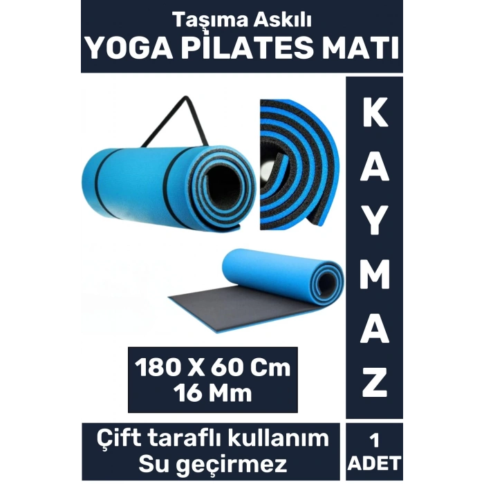 Özel Üretim Kompakt Taşıma Askılı Çift Taraflı Su Geçirmez Kamp Uyku Minder Yoga Pilates Matı 16 Mm