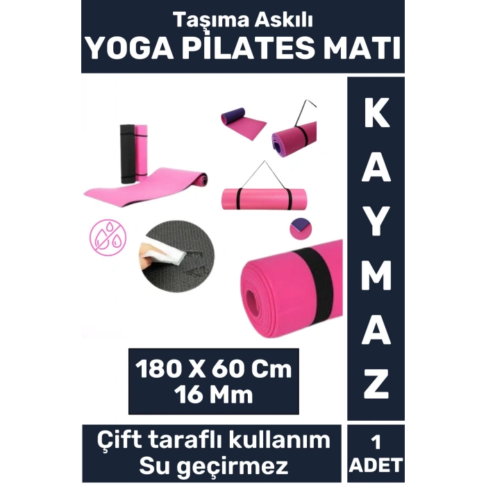 Özel Üretim Kompakt Taşıma Askılı Çift Taraflı Su Geçirmez Kamp Uyku Minder Yoga Pilates Matı 16 Mm