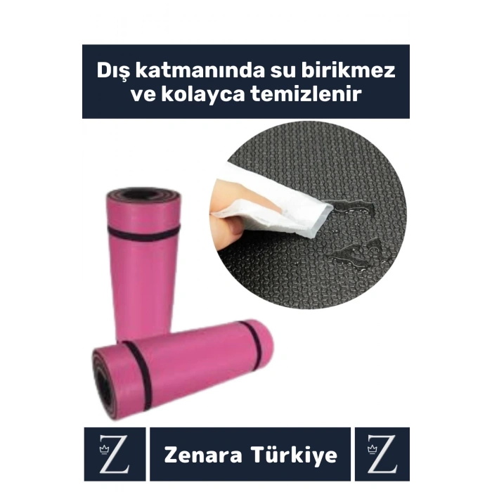 Özel Üretim Kompakt Taşıma Askılı Çift Taraflı Su Geçirmez Kamp Uyku Minder Yoga Pilates Matı 16 Mm