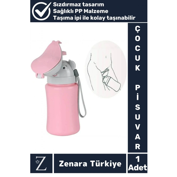 Premium Sağlıklı PP Malzeme +2 Yaş Taşıma İpli Tuvalet Eğitim Çocuk Lazımlık Sızdırmaz Pisuvar