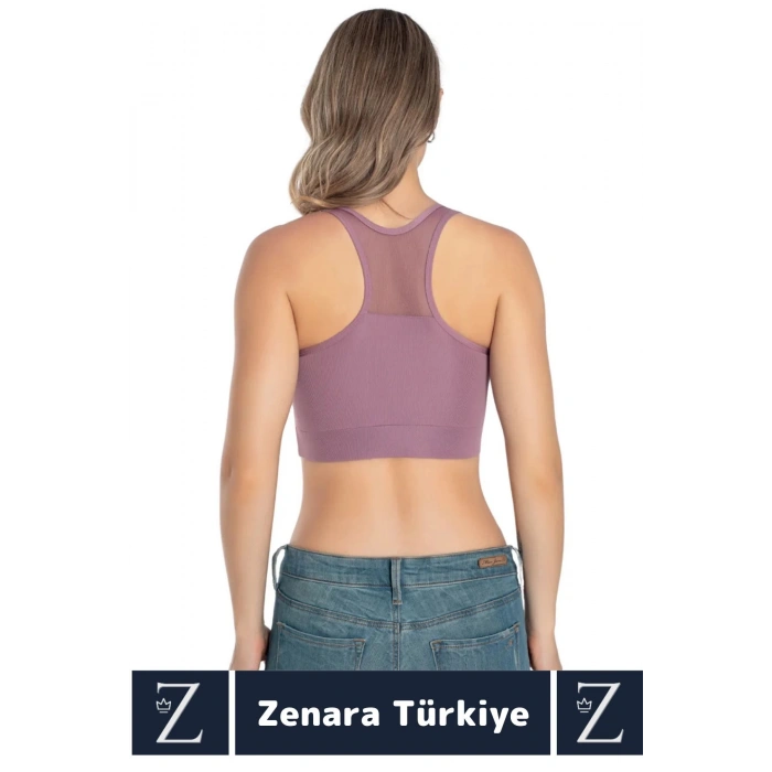 Yüksek Kalite Göğüs Toparlayıcı Sarkma Önleyen Spor Gündelik Kullanım Tül Detaylı Şık Crop Büstiyer