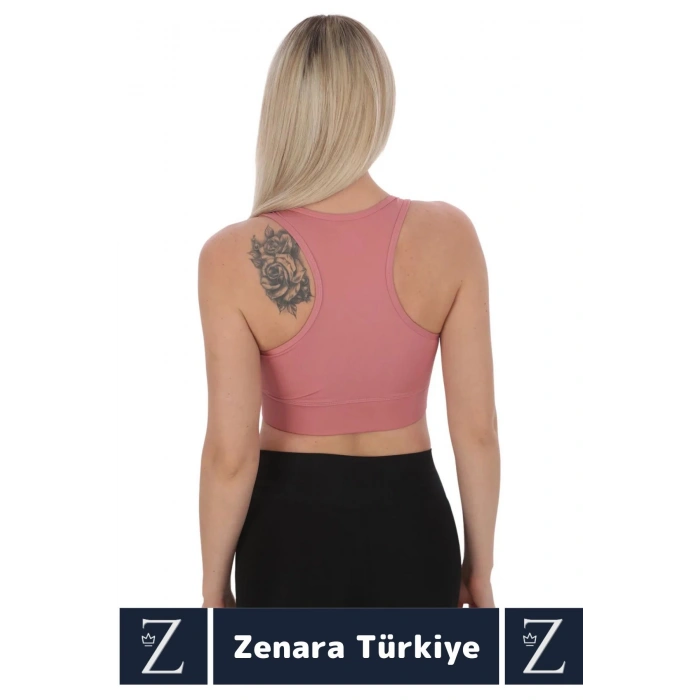 Yüksek Kaliteli Sarkma Önleyen Göğüs Toparlayıcı Spor Gündelik Kullanım Fermuarlı Şık Crop Büstiyer