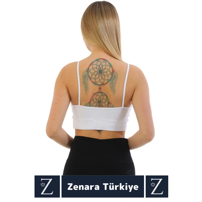 Luxery Göğüs Toparlayan Sarkma Önleyen Spor Gündelik Kullanım Ön Çapraz Askılı Micro Crop Büstiyer