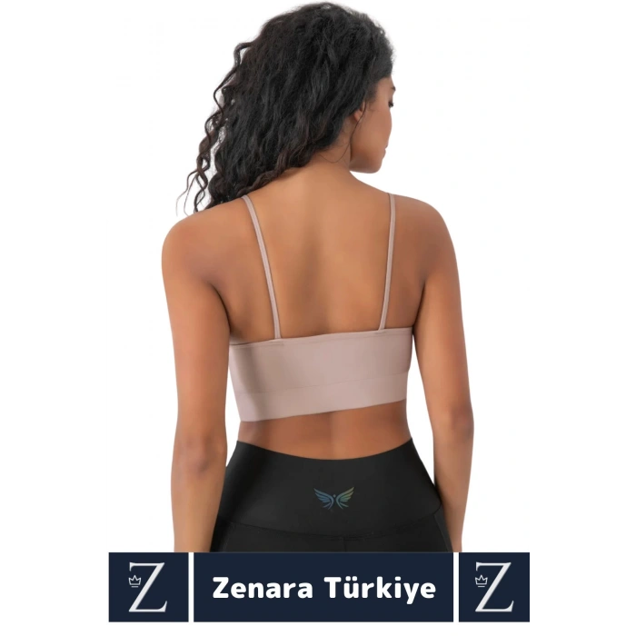 Luxery Göğüs Toparlayan Sarkma Önleyen Spor Gündelik Kullanım Ön Çapraz Askılı Micro Crop Büstiyer