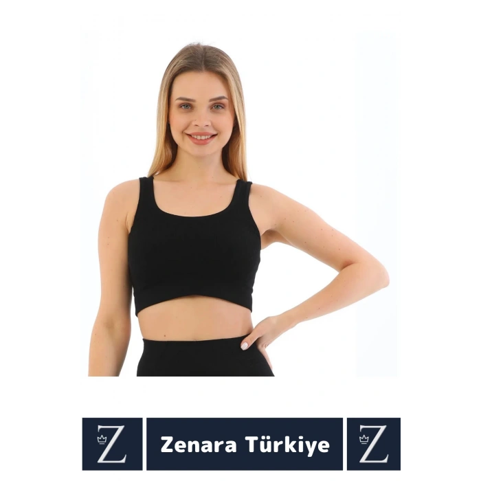 Yüksek Kaliteli Göğüs Toparlayan Sarkma Önleyen Gündelik Spor Kullanım Kalın Askılı Crop Büstiyer